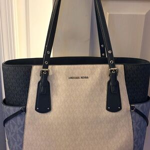 Michael Kors Tote Bag - Blue, Cream, and Gray